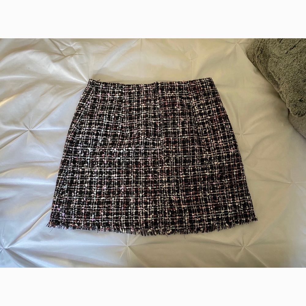 Jacquard-Weave Skirt Pink&Black